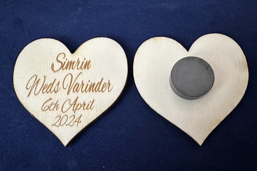 Personalised wooden hearts - wooden,