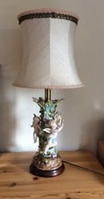 Antique Porcelain Cherub Table Lamp