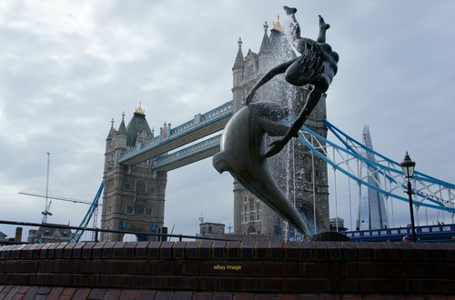 Photo 6x4 girl with dolphin - a,