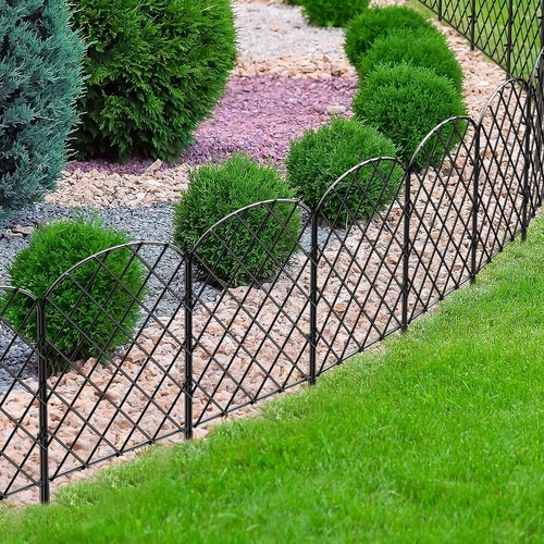 8ft metal garden fence - garden,