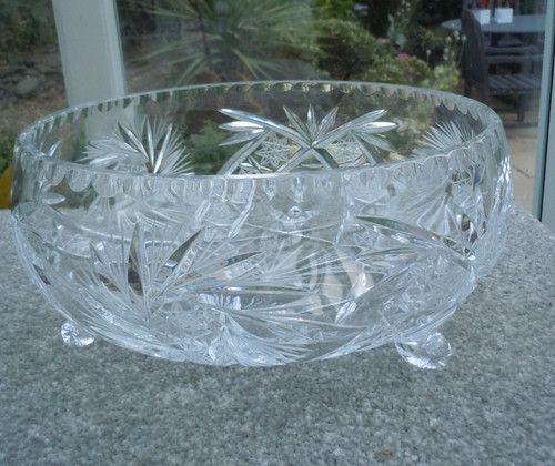 Large bohemia cut crystal - cut,