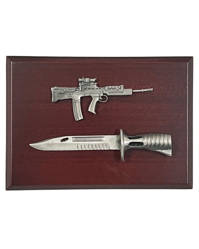 Military award desk - desk, plaque