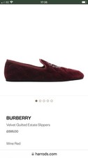 Burberry mens velvet slippers