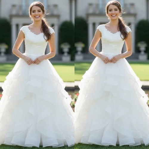 Ruffles wedding dresses - dresses, ivory