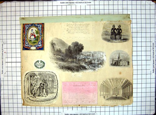 Original old antique print - original,