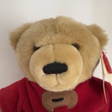 Teddy Bear Wearing Red Duffel