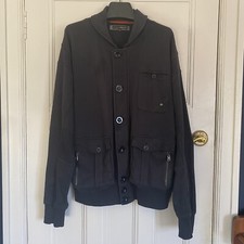 NICHOLAS DEAKINS BLACK SWEATSHIRT BOMBER JACKET SIZE XXL