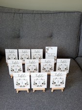 Wedding Table Number Sign - 15x8 Mini Wooden Tabletop Display Easel