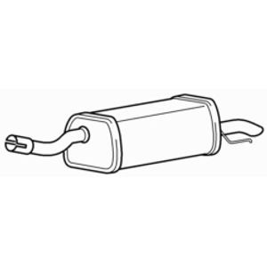 Rear exhaust silencer back - exhaust, box