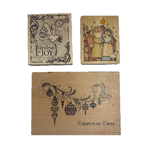 Large christmas wood stamps - large,