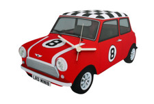Red Mini Cooper Clock - Red