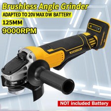 Cordless Brushless 125mm Angle Grinder Body Tool For Dewalt 18V Battery