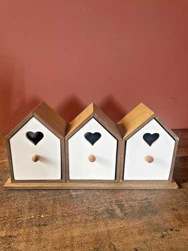 Wooden house shaped - wooden, drawer