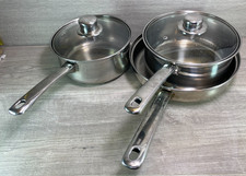 2x saucepan 1x frying pan set
