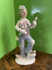 Leonardo Collection - Large Clown playing Banjo - 10inch Figurine - VGC