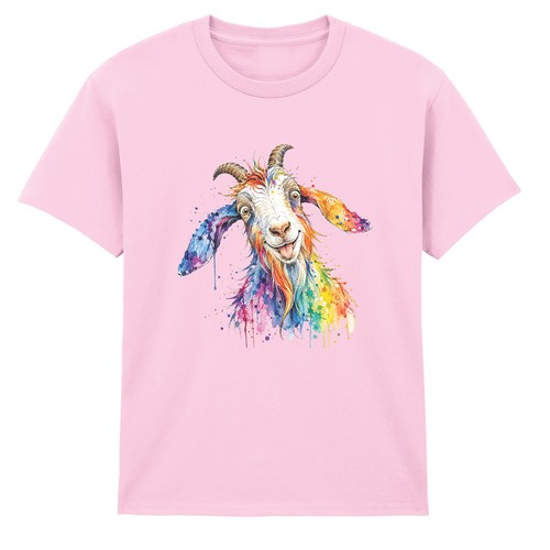 Colourful goat kids shirt - kids, t-shirt