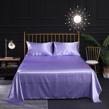 Satin Silk Flat Sheet Luxury