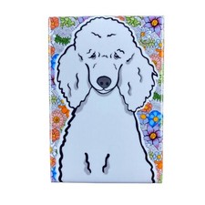 White Standard Poodle Magnet