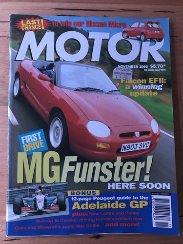 Motor car magazine nov 1995 - car, ef