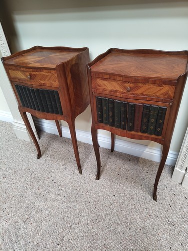 Antique pair bedside - antique,