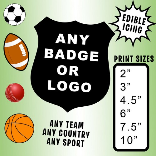 Football badge cake topper - football,