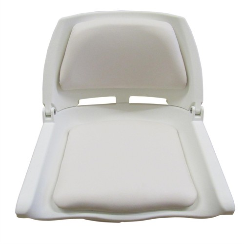 Folding marine boat seat white - boat,