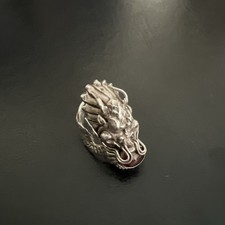 Large Heavy Chinese Dragon Ring In Vgc Size J