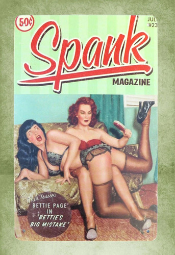 Bettie page spank magazine - bettie, tin