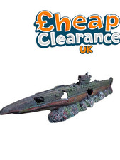 50cm! Large Submarine Wreck Aquarium Fish Tank  hide Decoration Ornament SALE