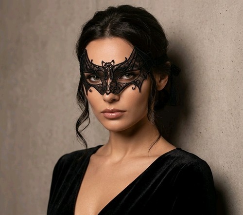 Black venetian lace - venetian, masquerade