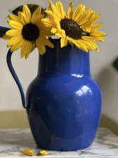 Vintage french enamel jug - vintage,