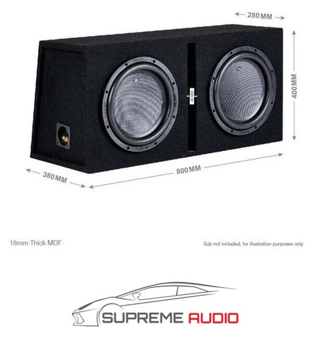 Double subwoofer ported - 12",