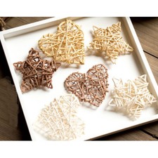 Shabby Chic Wicker Heart Wreath Willow Home Wall Hanging Wedding Party Decor