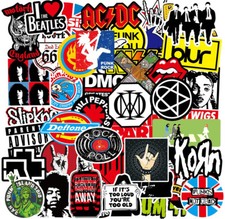100 rock stickers lot heavy - rock,