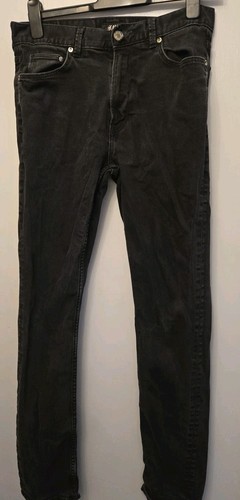 Mens black denim jeans - black,