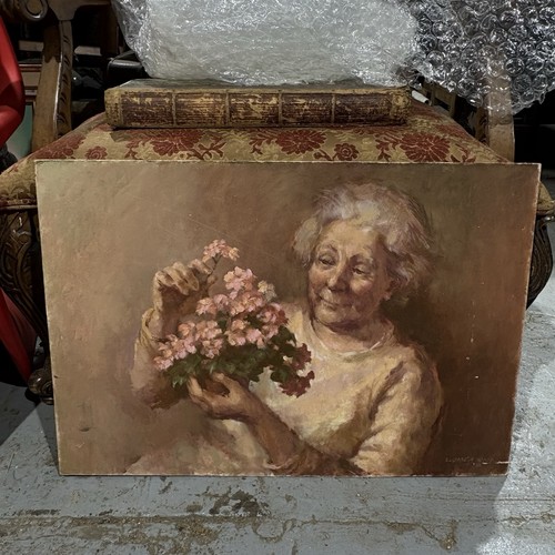 Vintage oil board - oil, on