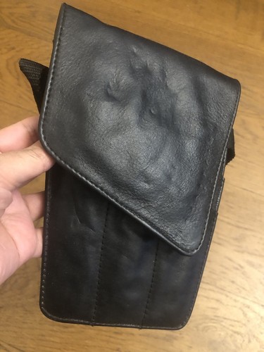 Black leather hairdressing - black,