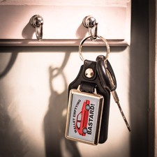 Leather Look Key Ring - Fiesta