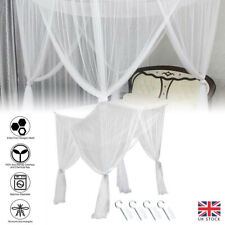 4 Corners Post Bed Canopy Curtain Mosquito Net Or Frame Single Double King
