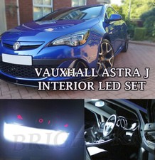FOR VAUXHALL ASTRA J 2009+ ERROR FREE WHITE INTERIOR COMPLETE LED BULBS LIGHT