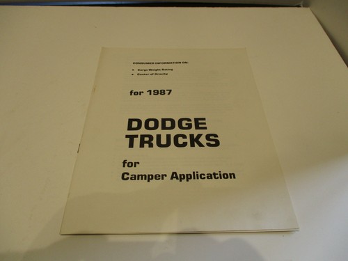 1987 dodge trucks camper - dodge,