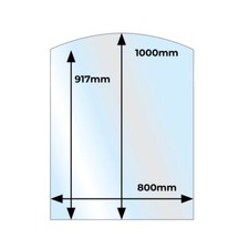 Glass Hearth Curved Clear or