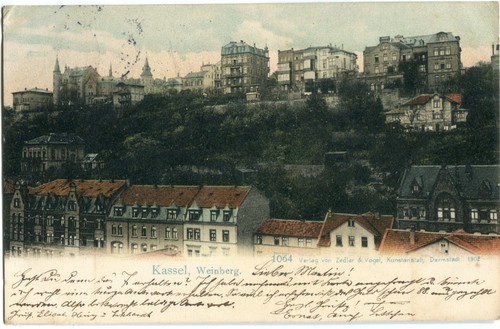 Postcard kassel vineyard - kassel,