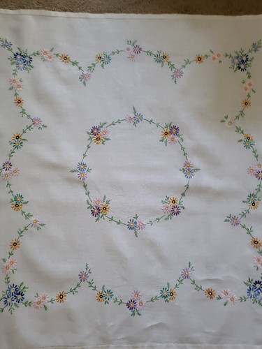 Vintage linen tablecloth - vintage,