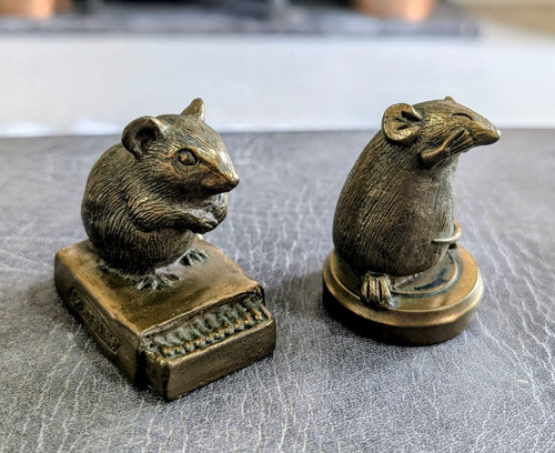 Cold cast bronze mice by - 2,