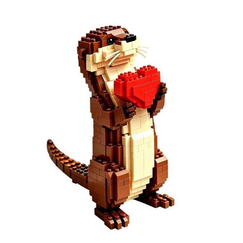 Small otters figurine - small,