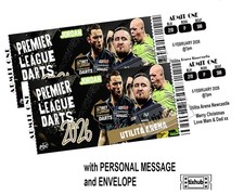 Darts League Ticket Personalised Event Ticket  Gift Voucher  Keepsake 1st class