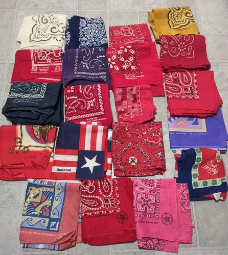 Vintage bandana handkerchief - bandana,