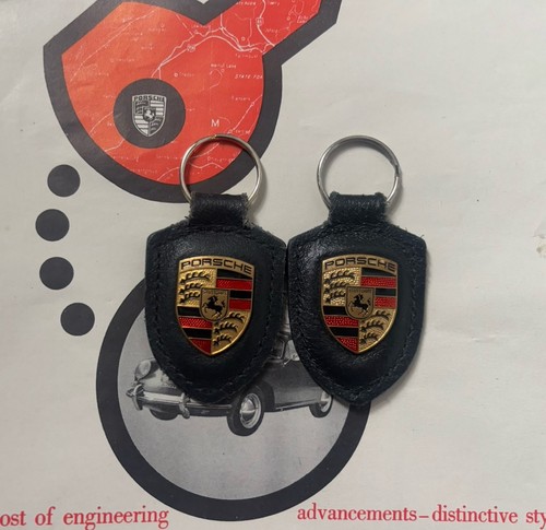 Two genuine porsche keyrings - genuine,