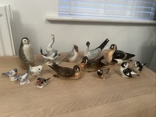 Lomonosov Russian USSR COLLECTABLE Bird Figurines Back Stamped ( Bundle Of 14)